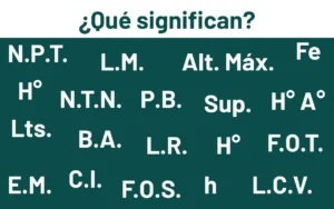 Símbolos y abreviaciones que se utilizan en los planos de arquitectura