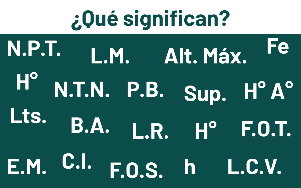 Símbolos y abreviaciones que se usan en planos de arquitectura - Imagen destacada