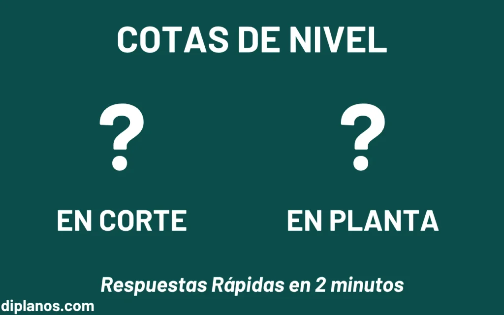 Cómo se dibujan las cotas de nivel en planta y corte - Imagen destacada