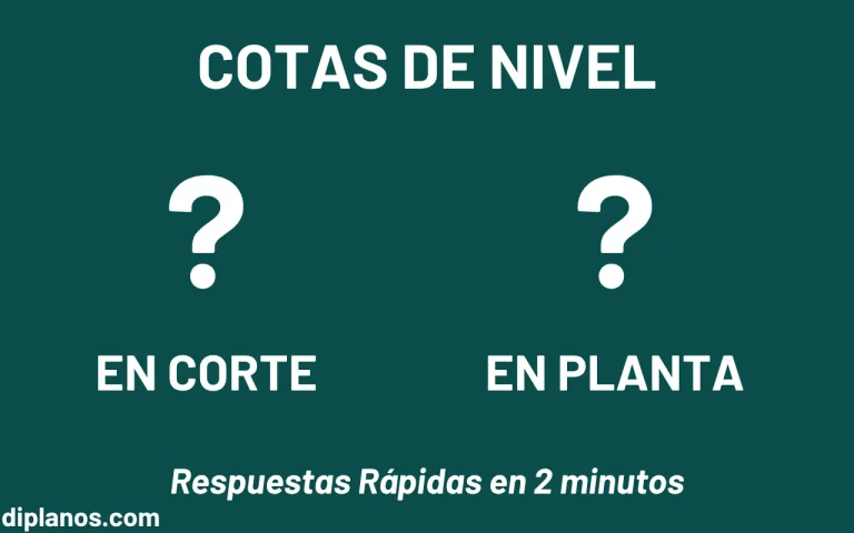 Cómo se dibujan las cotas de nivel en planta y corte - Imagen destacada