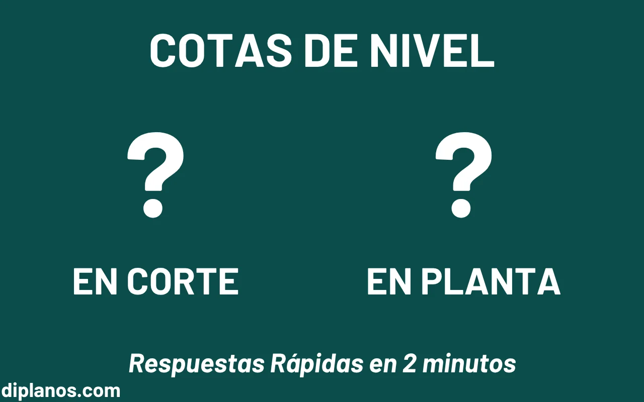 Cómo se dibujan las cotas de nivel en planta y corte - Imagen destacada